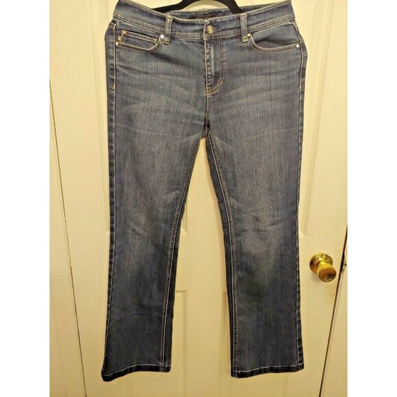 White House Black Market WHBM Blanc Boot Cut Stretch Jeans 4S Women's Denim - Picture 1 of 3